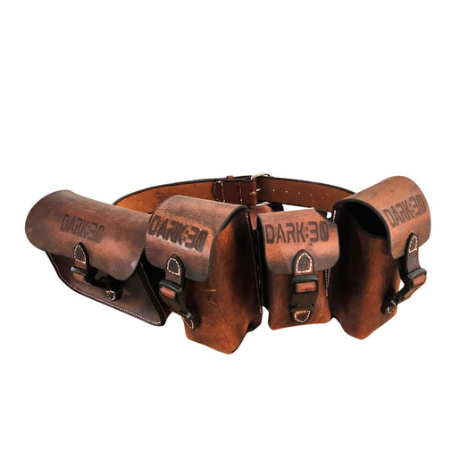 Leather Belt and Pouch Combo
