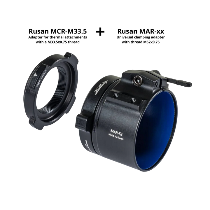 Rusan MAR Quick Release Bell- Mount Adapter for Thermal Clip-On + Connector