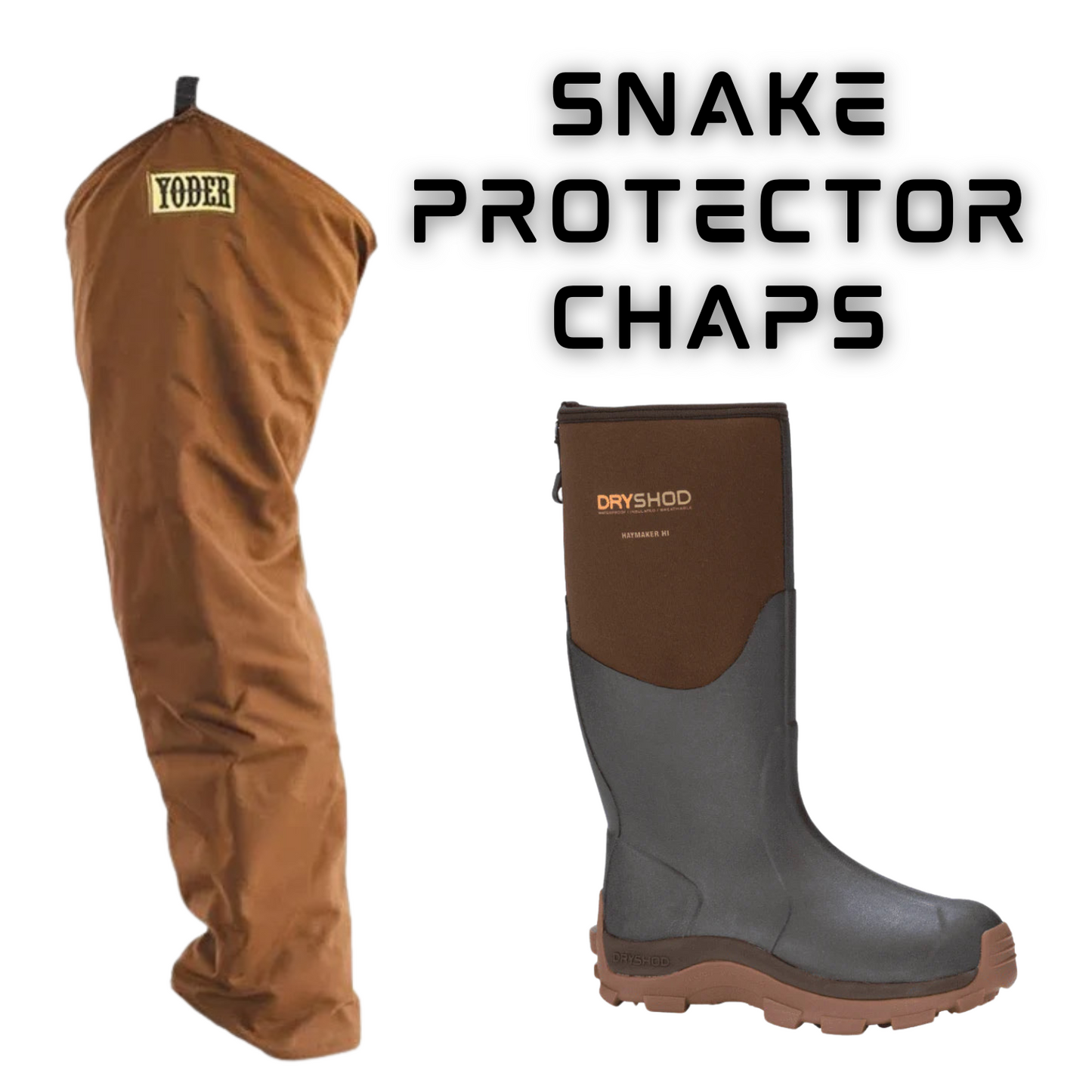 Dryshod Haymaker HI Boot with Snake Protector Chaps