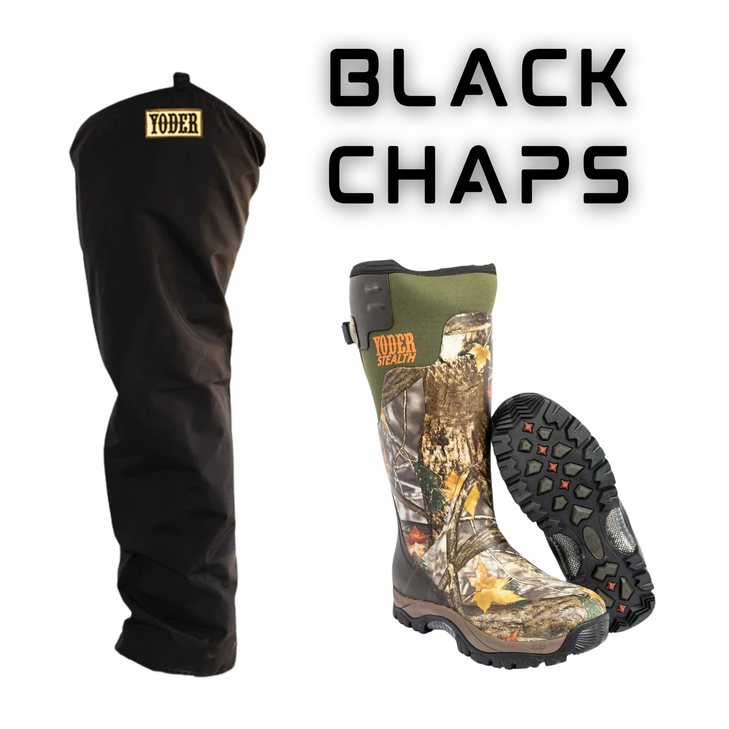 Yoder Stealth Boots with Black Yoder Chaps