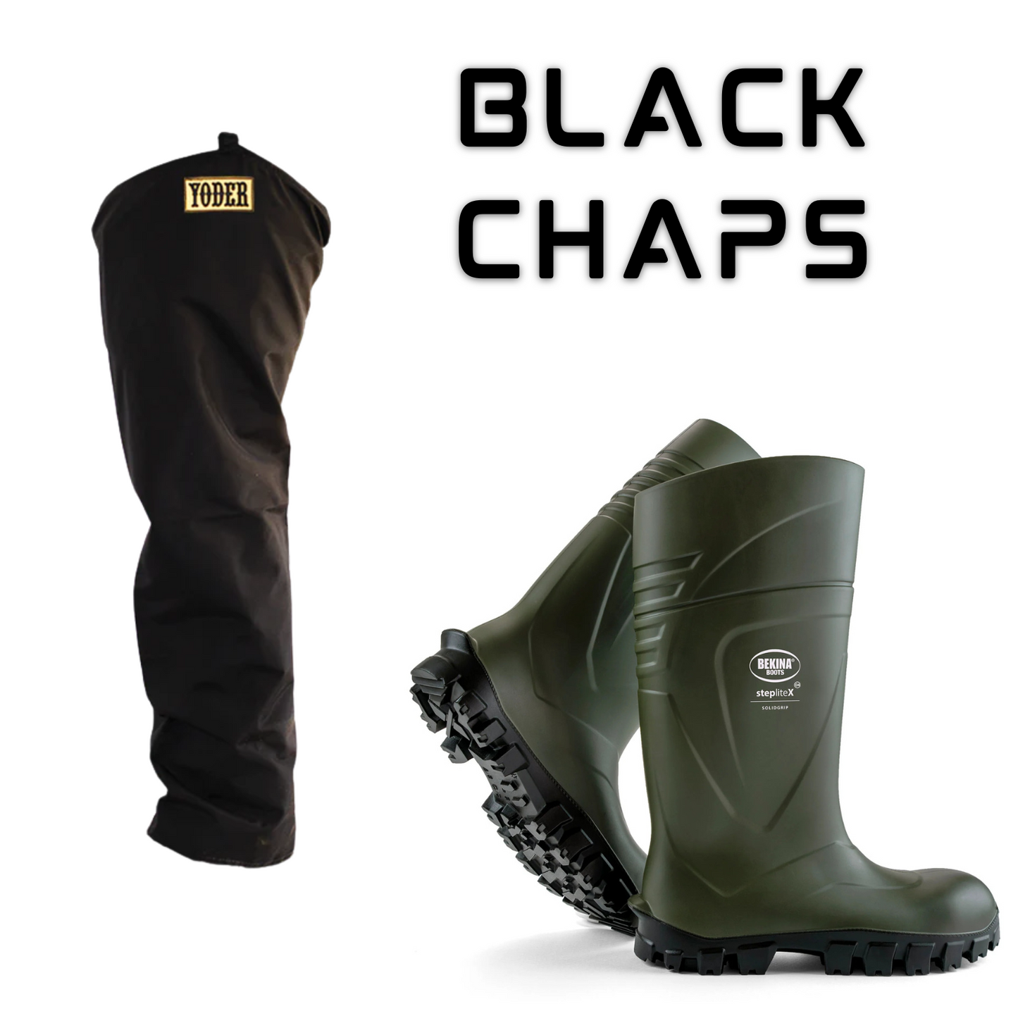 Bekina Steplite X with Black Yoder Chaps