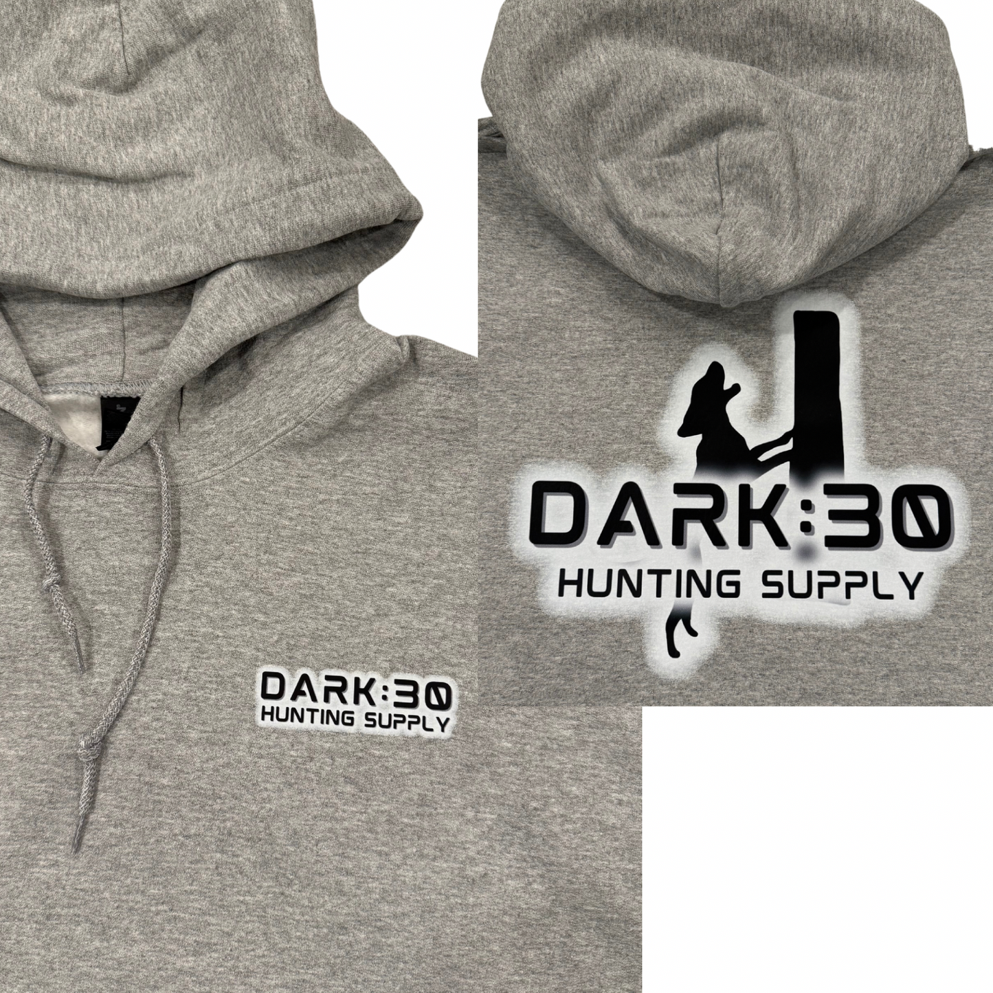 Gray & White Hoodie