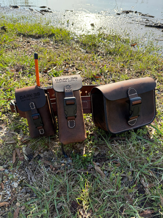Leather Belt and Pouch Combo