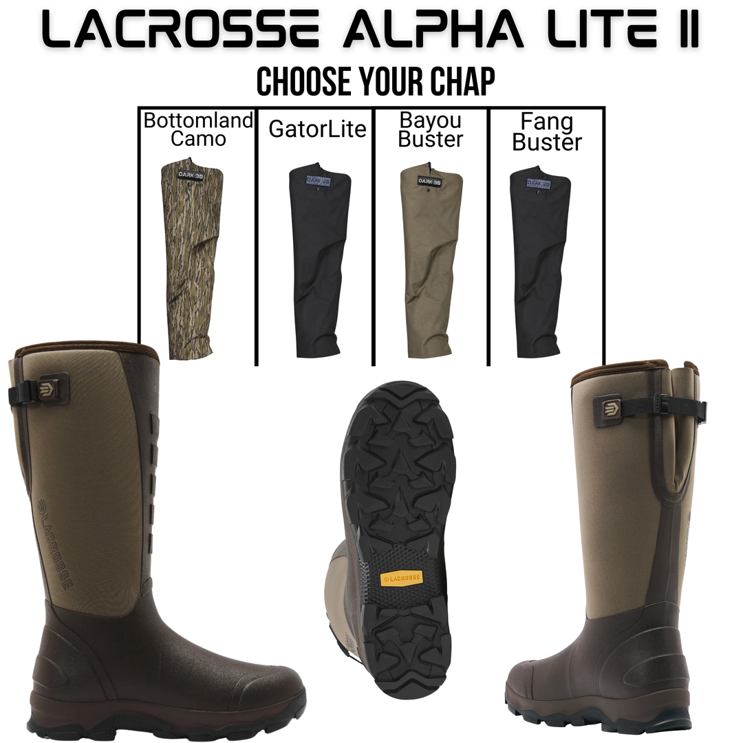 Lacrosse Alpha Lite II Boots with Wildcat Chaps