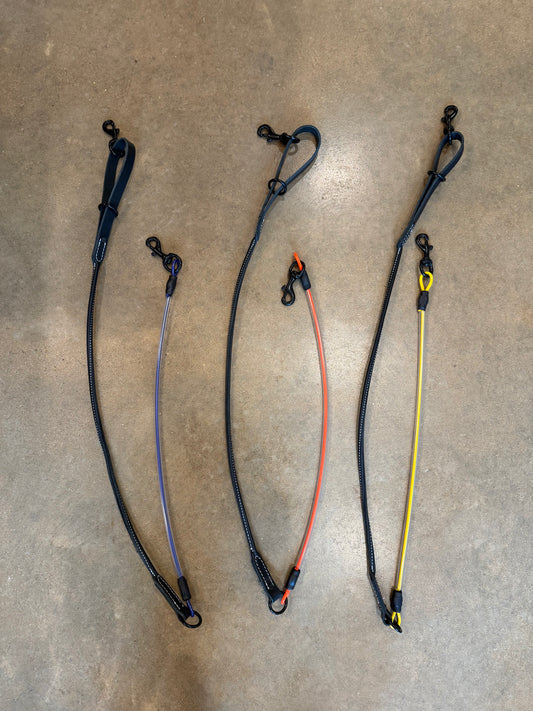 Rolled Leather with Cable and Black Hardware