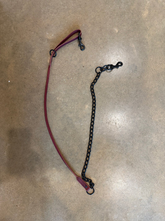 Rolled Leather with Black Chain