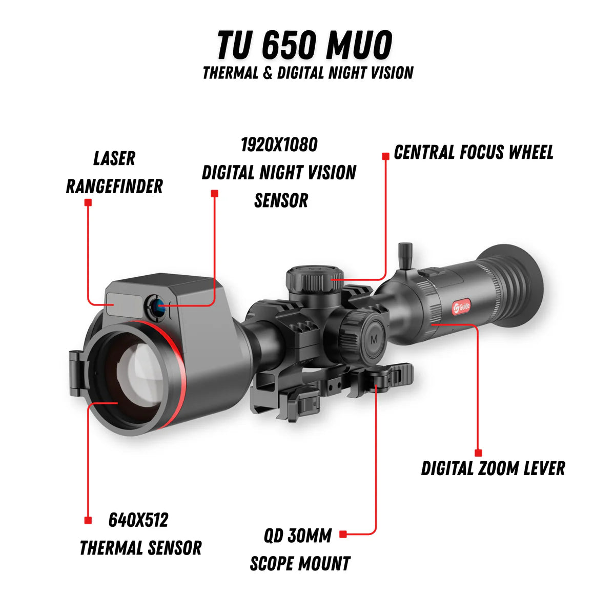 Guide TU650 M 3.0 Thermal and Night Vision Rifle Scope